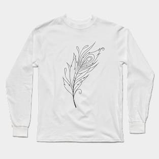 Black and white feather. Long Sleeve T-Shirt